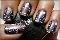 Day 19: Galaxy Nails (Photo credit: NailsandNoms)
