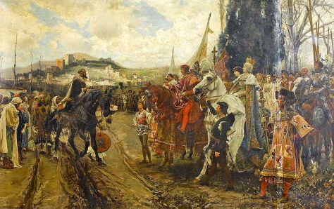 The Capitulation of Granada by F. Pradille y Ortiz, 1882.